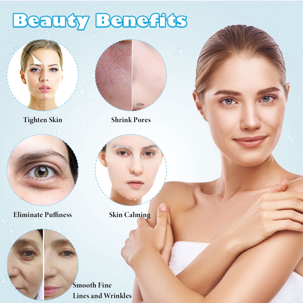 1 Bộ Dụng Cụ Lăn Mát Xa Da Mặt Dưỡng Ẩm Chống Nếp Nhăn Lão Hóa Có Thể Tái Sử Dụng