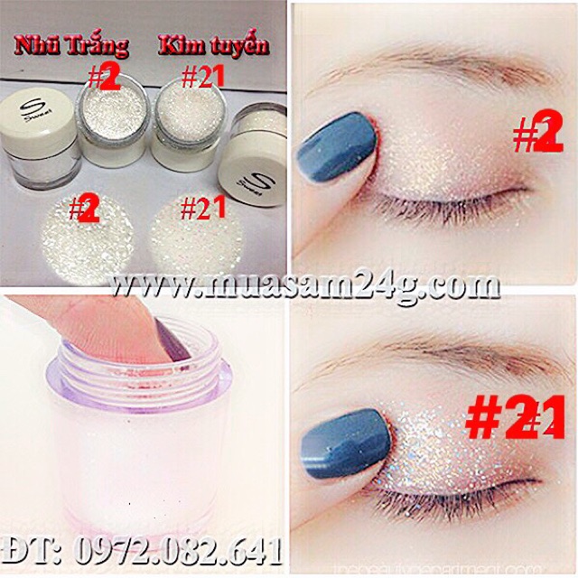 Nhũ mắt kim tuyến Sweet Hàn Quốc