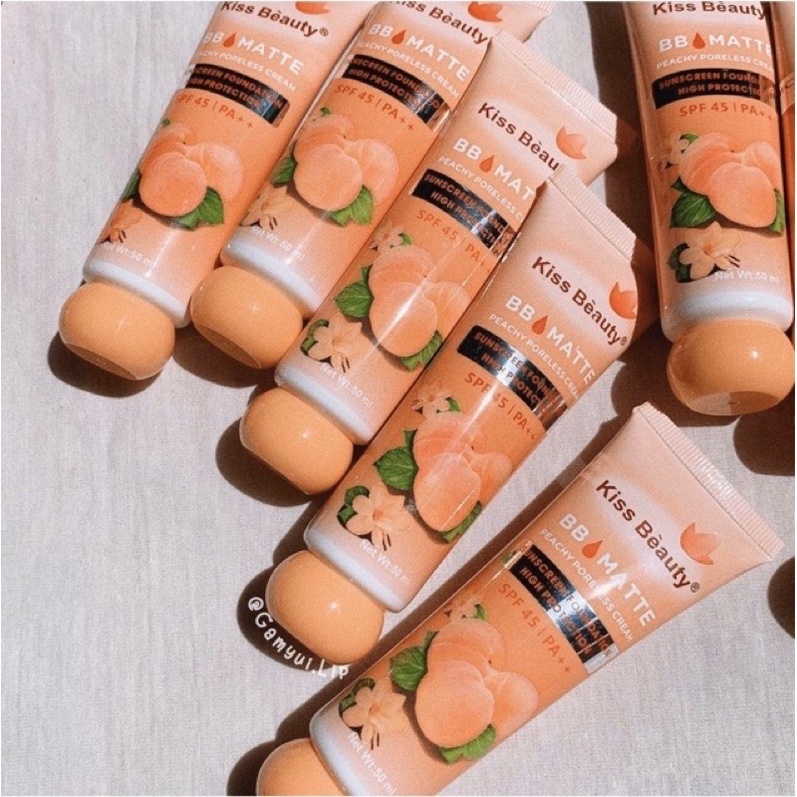 Kem nền BB Cream đào 2in1 của Kiss Beauty ( có chống nắng SPF45 và che khuyết điểm