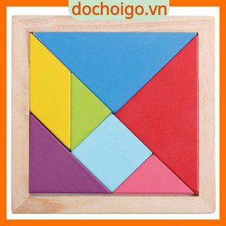 Đồ chơi xếp hình Tangram bằng gỗ cho trẻ tư duy,giáo cụ montessori - phát triển trí tuệ dochoigo.vn