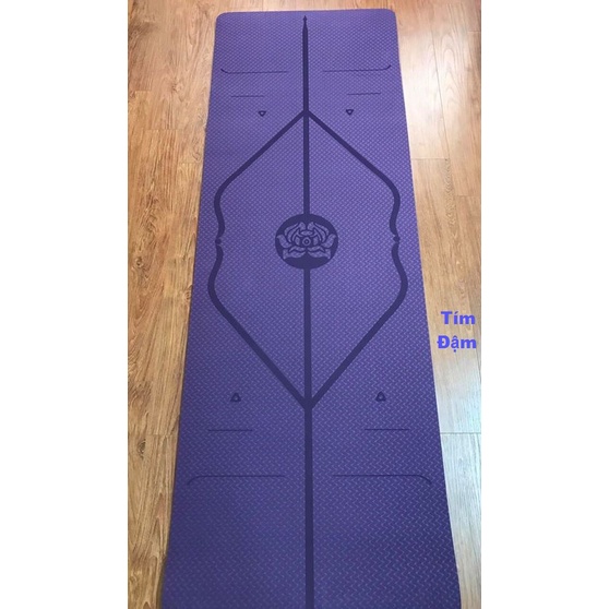 Thảm yoga định tuyến TPE 8mm cao cấp loại 1 (kèm túi  khóa chống nước 100k + dây buộc)