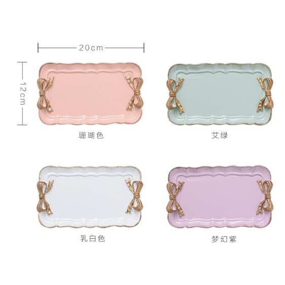 Đĩa bánh hình nơ gốm sứ trang trí siêu đẹp