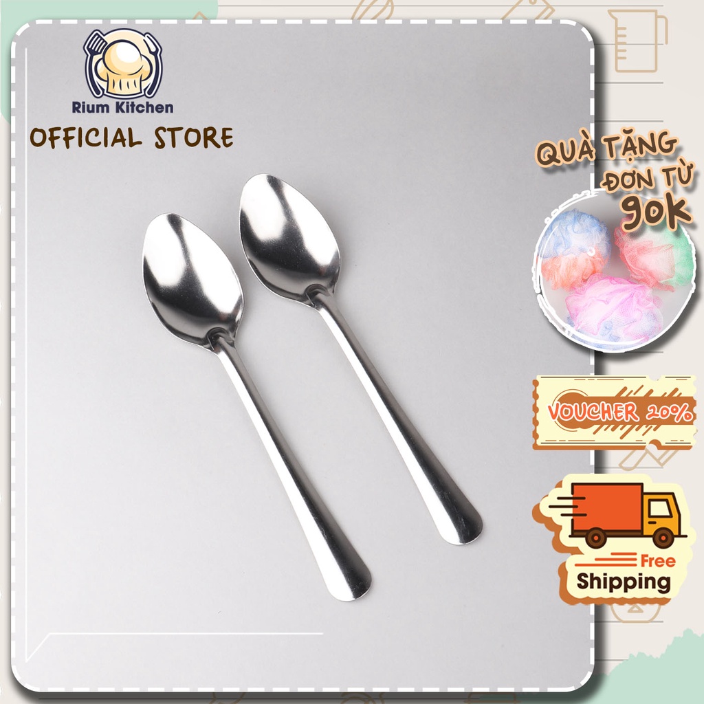 Muỗng soup nhọn inox Bam House loại dày cao cấp MT02 - Gia dụng bếp