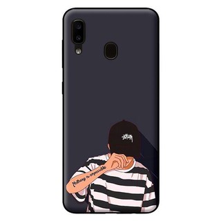 Ốp Lưng Samsung A20 - Bad Boy Nón Đen