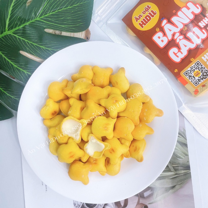 Bánh gấu nhân kem sữa thiên hồng 100gr giòn tan béo ngậy