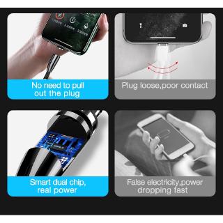 Cafele 3A For iPhone 12 Mini 11 Pro Max Type C Micro USB Magnetic Fast Charging Cord Retractable Data Sync Cable Samsung Android