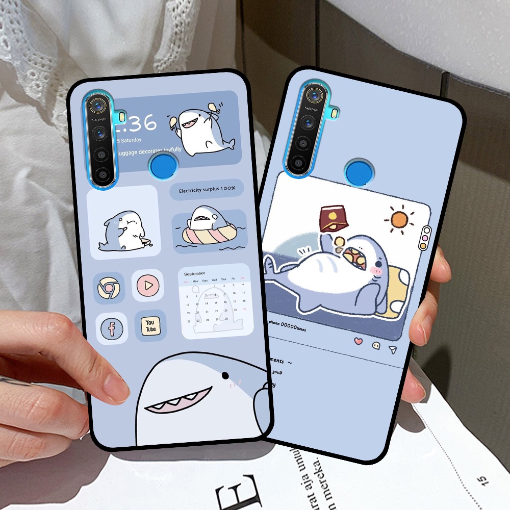 Ốp Realme 5 / 5i / 5 Pro / C3 in hình nền cá mập đáng yêu giá rẻ