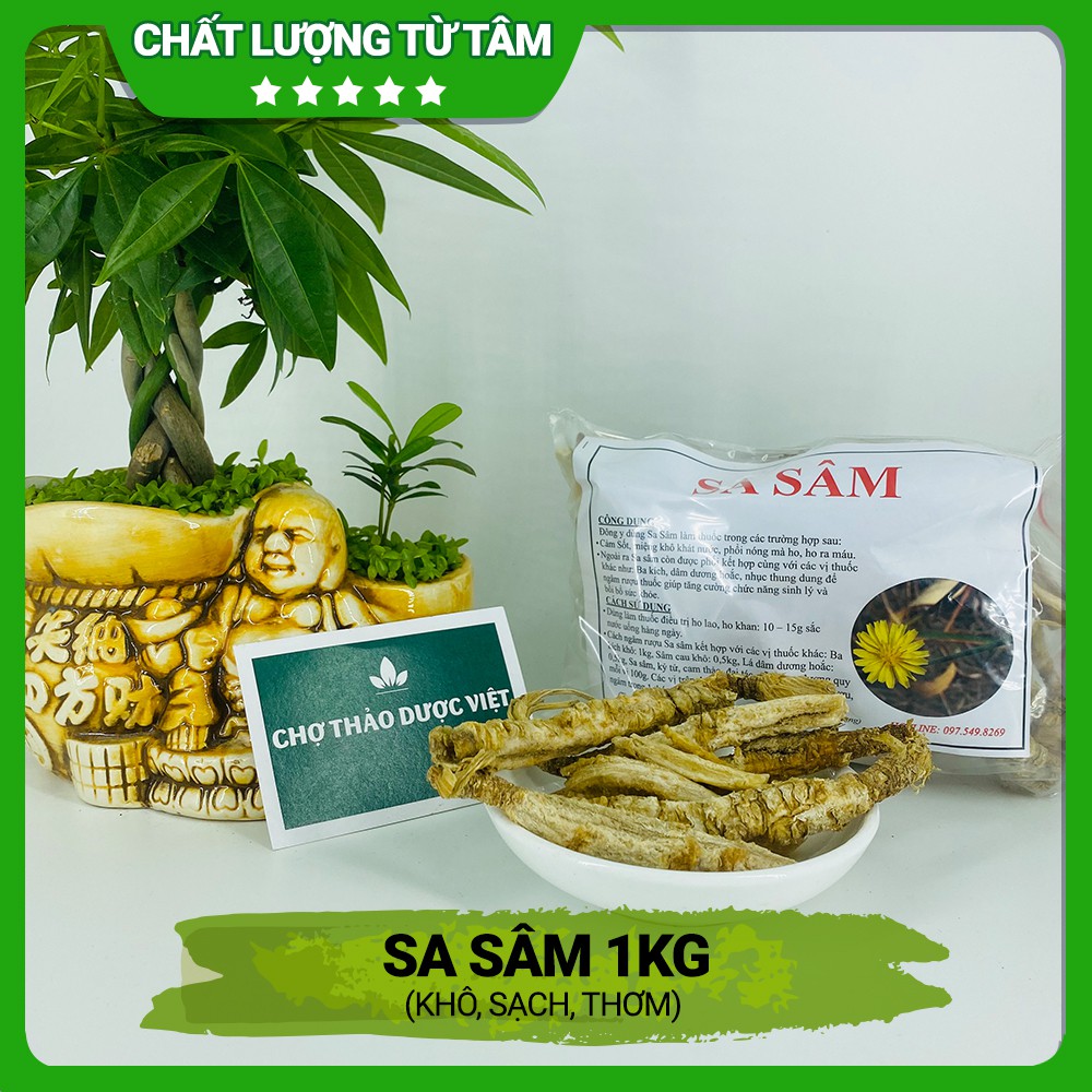 Sa sâm khô, thơm, sach 1kg ( Rễ sa sâm bắc) - Chợ Thảo Dược Việt