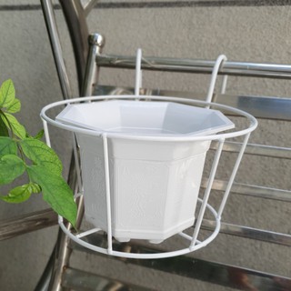 Móc tròn treo chậu hoa ban công, khung cửa sổ đường kính 22cm