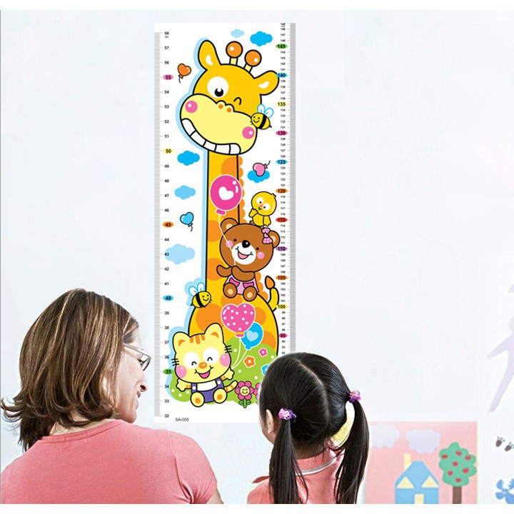 Thước Đo Chiều Cao Cho Bé - Decal Trang Trí Dễ Thương DUASHOP.