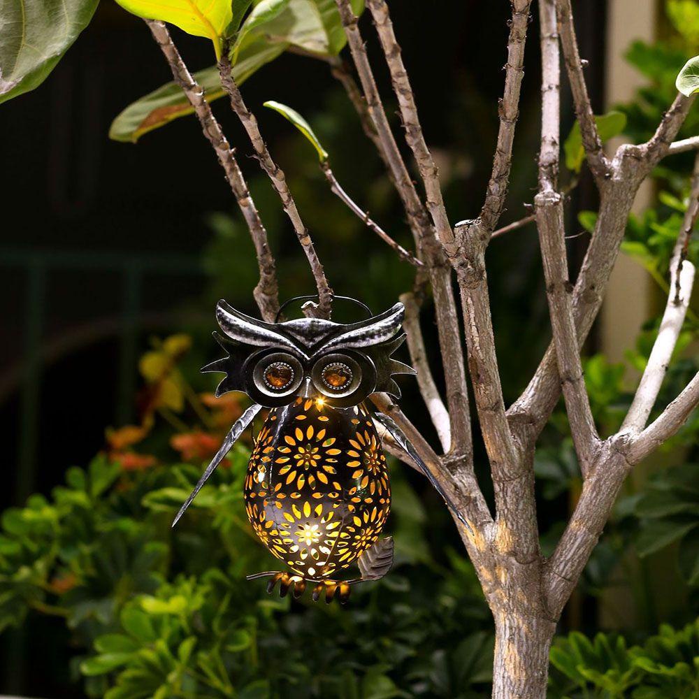Đèn LED Sử Dụng Năng Lượng Mặt Trời Hình Chim Cú Trang Trí Lối Đi Sân Vườn