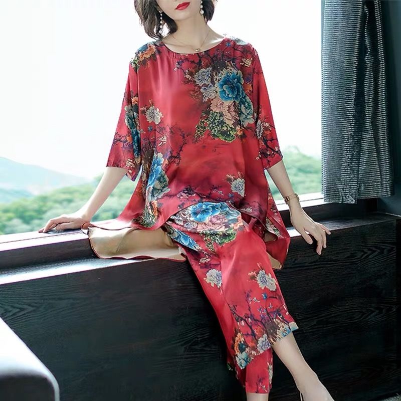 Bộ Đồ Hai Món Quần Ống Rộng In Họa Tiết Cổ Điển Thời Trang Cho Nữ | BigBuy360 - bigbuy360.vn