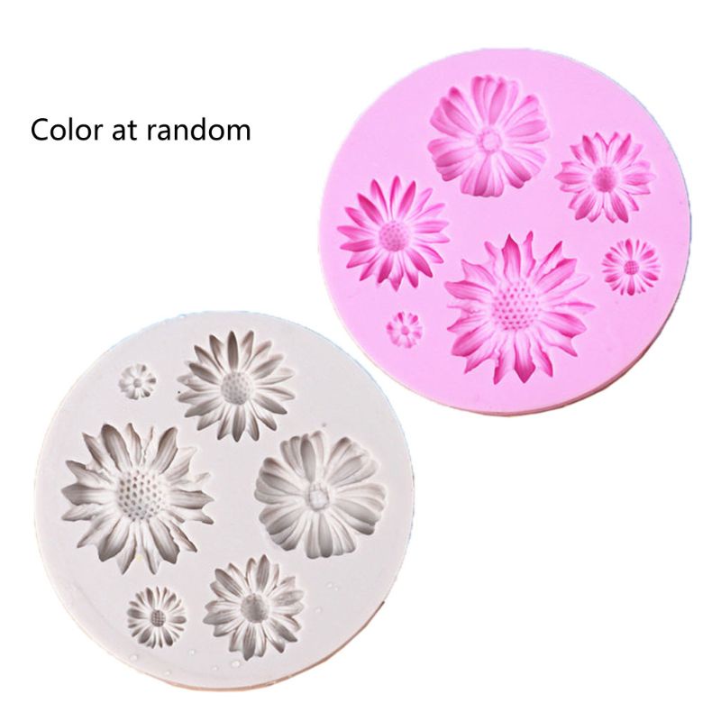 Khuôn silicone 10MK tạo hình hoa cúc trang trí bánh