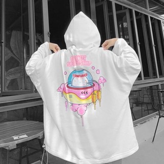 Áo Hoodie DONUT SPACESHIP unisex form rộng kèm ảnh thật