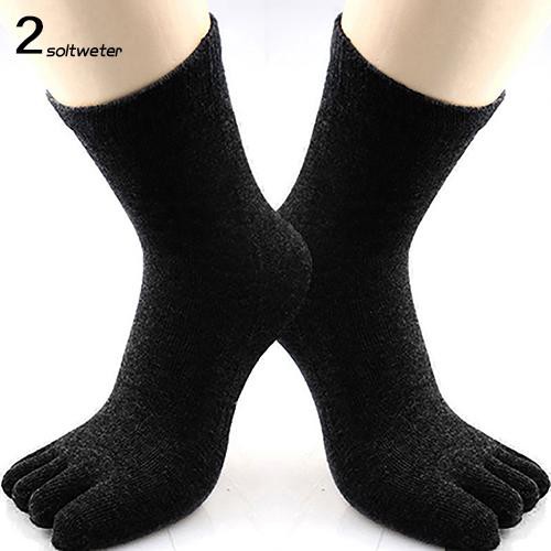 Đôi tất thun cao cổ kiểu xỏ ngón chân giữ ấm