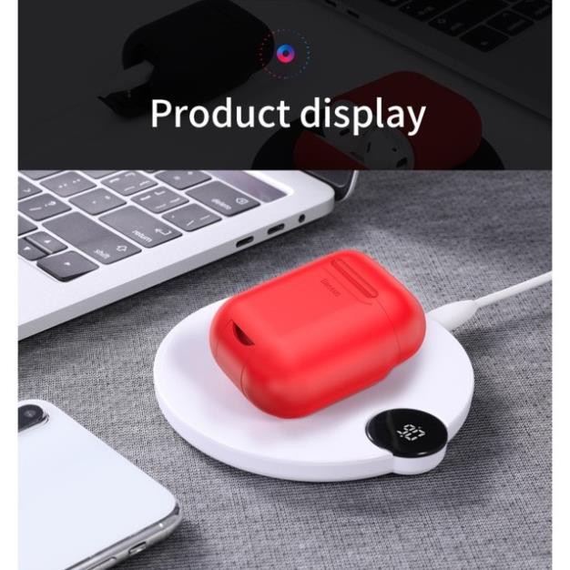 Bao Silicone bảo vệ tích hợp sạc không dây Baseus Wireless Charger dùng cho tai nghe Apple Airpods