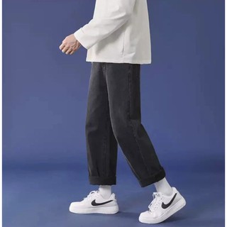 Quần Jean Nam Baggy Ống Rộng Màu Đen