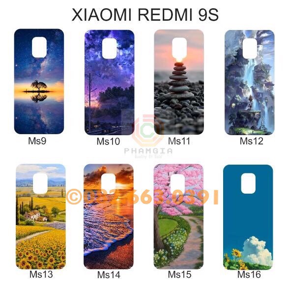 Ốp lưng xiaomi redmi 9s dẻo đen in hình đẹp (P2)