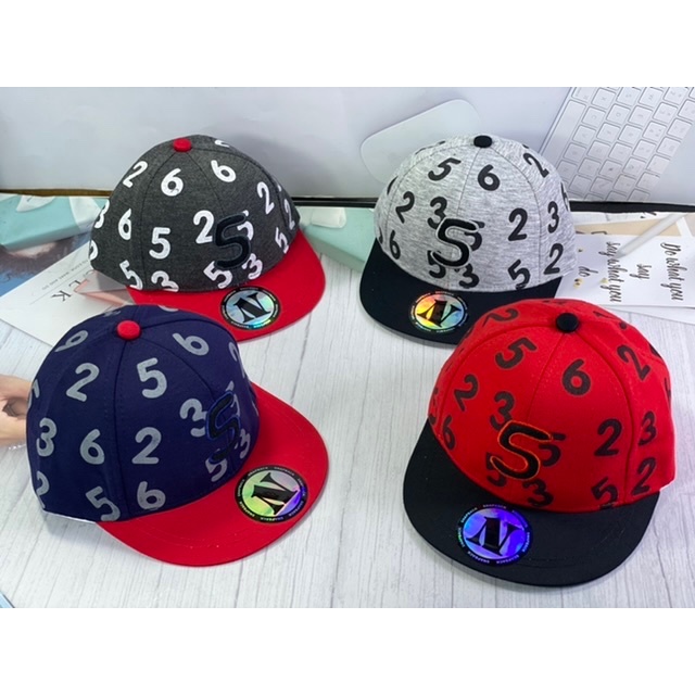 mũ snapback nhí dành cho bé 1 tuổi đến 3 tuổi in thêu - mũ lưỡi trai bé trai