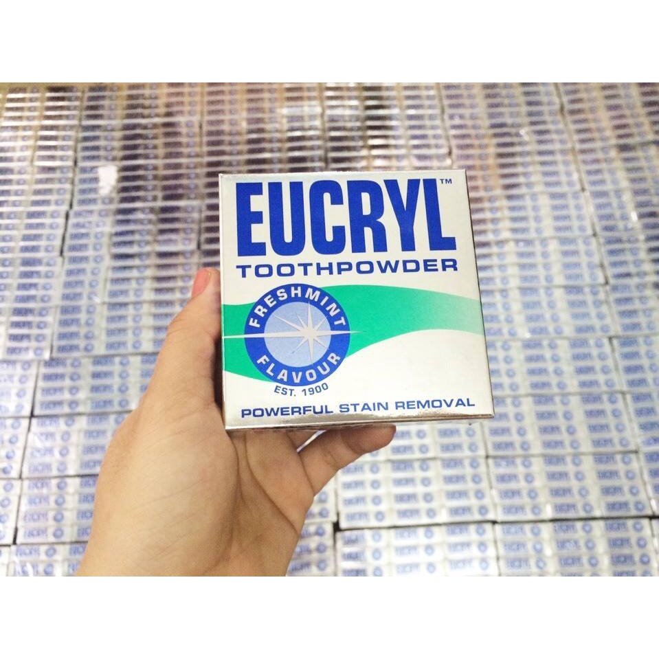 Bột Tẩy Trắng Răng Eucryl Toothpowder Powerful Stain Removal Trắng Răng, Thơm Miệng, Cải Thiện Răng Ê Buốt 50g Key4 Lab