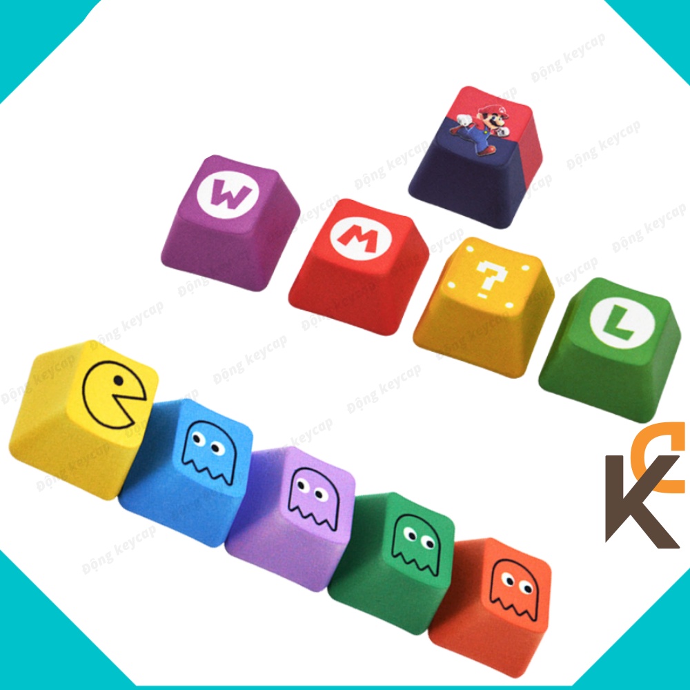 Keycap lẻ PBT mario, Pacman, Doraemon, Corgi cho bàn phím cơ - OEM profile