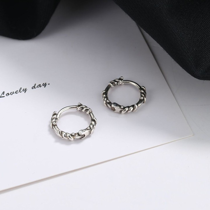 1 chiếc - Khuyên tai dây quấn cách điệu