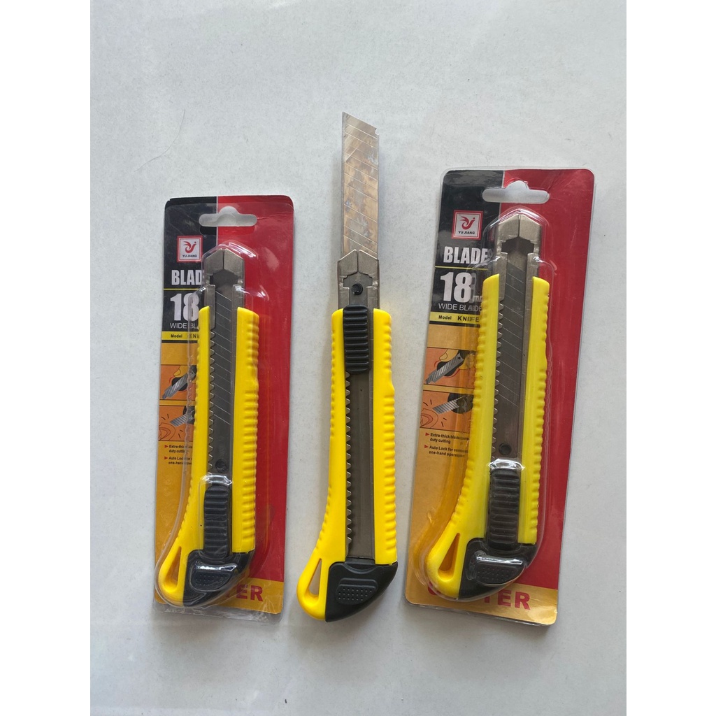 Dao rọc giấy cầm tay siêu sắc bén, bền, loại to, kèm hộp lưỡi dao 10 lưỡi