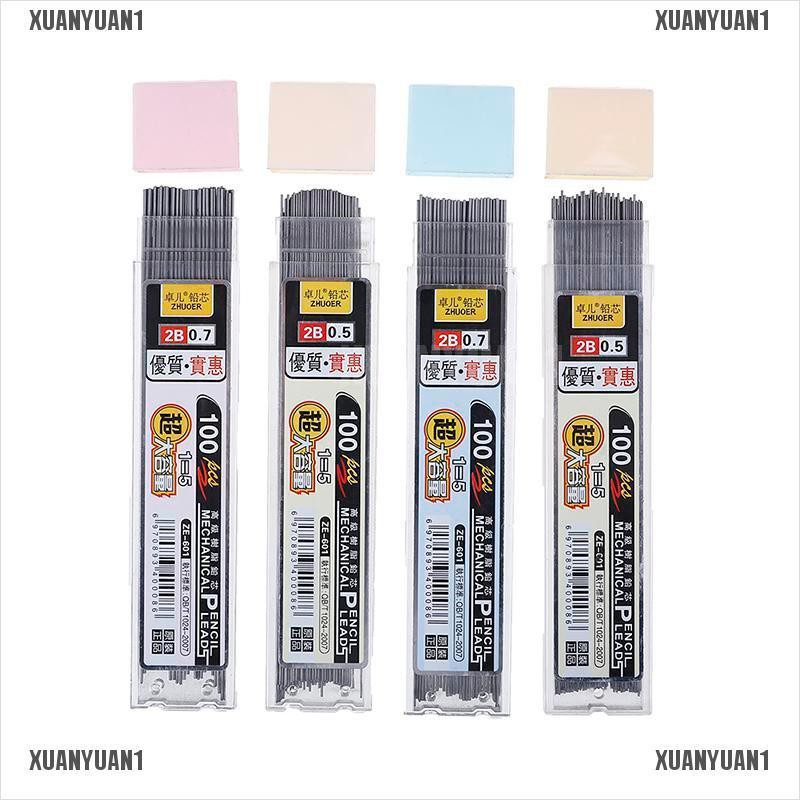 [XUANYUAN1] Set 100 Chì Bấm 2b Ruột Bút Chì Cơ Khí Tự Động