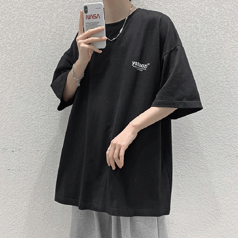 Áo Thun Dáng Rộng In Họa Tiết Hoạt Hình Phong Cách Hàn Quốc Thời Trang Mùa Hè Cho Nam / M-8XL