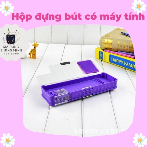 Hộp đựng bút cho bé có máy tính, kiểu dáng nhỏ gọn, xinh xắn chất liệu bền đẹp