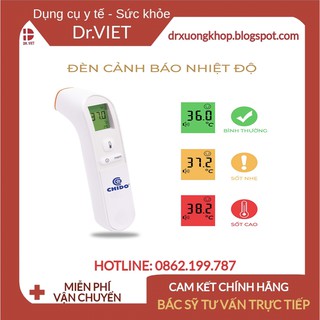 Nhiệt kế điện tử hồng ngoại Chido- Công nghệ Nhật Bản cao cấp- Kết quả sau 1 giây, an toàn cho trẻ sơ sinh, đo xa 5cm