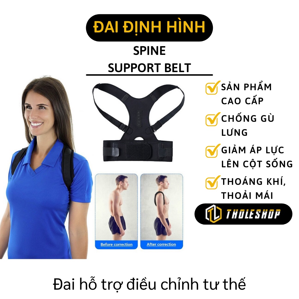 Đai Chống Gù Lưng - Đai Định Hình Cột Sống, Chỉnh Sửa Tư Thế Giảm Đau Mỏi Vai 8080