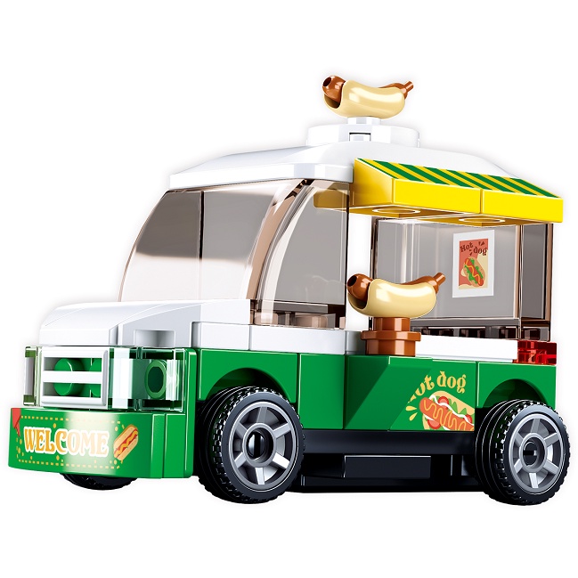 tiNiStore-Đồ chơi lắp ráp xe bán hotdog chạy trớn TINITOY (54 PCS)