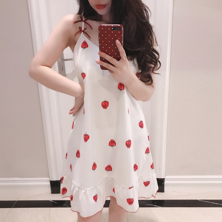 Đầm Ngủ 2 Dây Kèm Bra Lót Mút Dễ Thương (7 mẫu) - DN002 | BigBuy360 - bigbuy360.vn