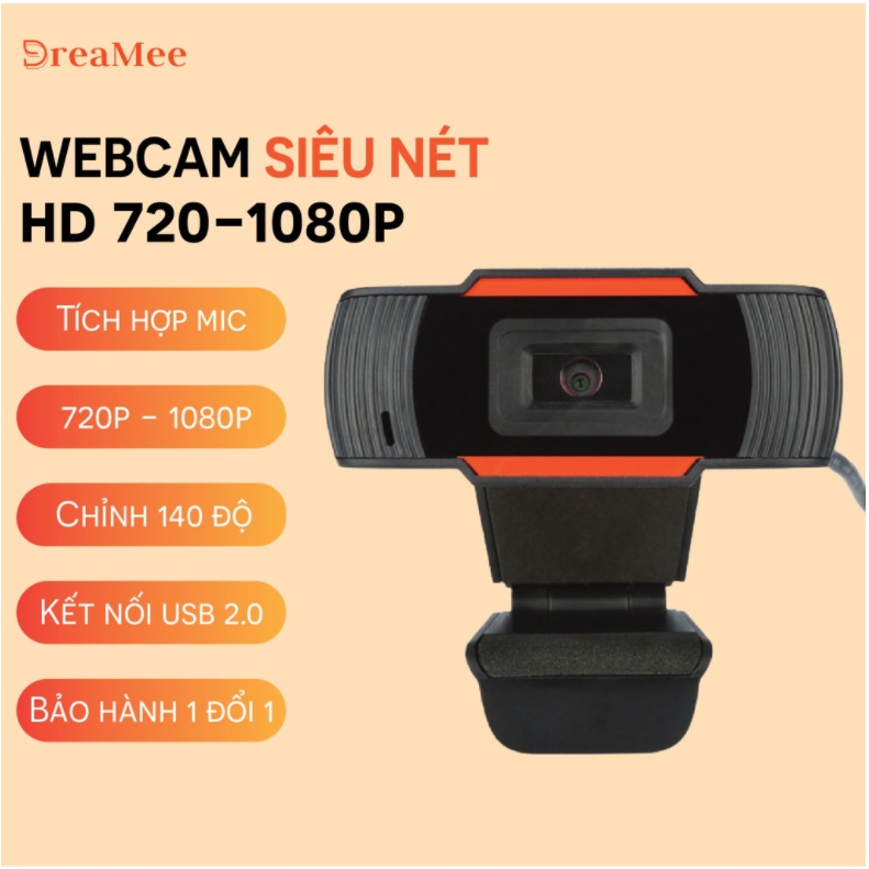 Webcam Máy Tính Để Bàn - Camera Cho Máy Tính Laptop - Tích Hợp Micro - Học Online Và Làm Việc Tại Nhà Siêu Nét - Full HD