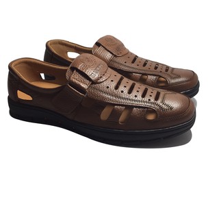 Giày tây nam da bò thật thoáng khí quai dán Simier - HSM62