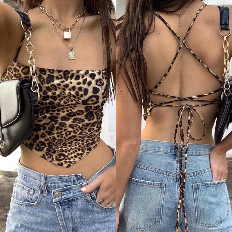 Áo Kiểu Phối Dây Lưng Hoạ Tiết Trendy A131