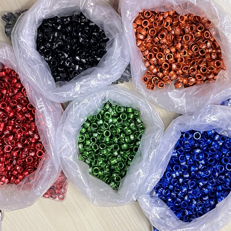10pcs nhẫn đeo chân cho chim cảnh, vẹt, yến, vòng đeo chân chim đồ chơi nhiều màu sắc, có số