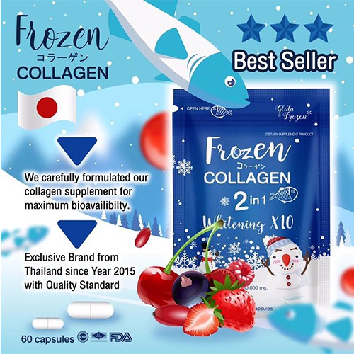 ❤️ Gói 60 viên collagen 2 in 1 Frozen Thái Lan ❤️