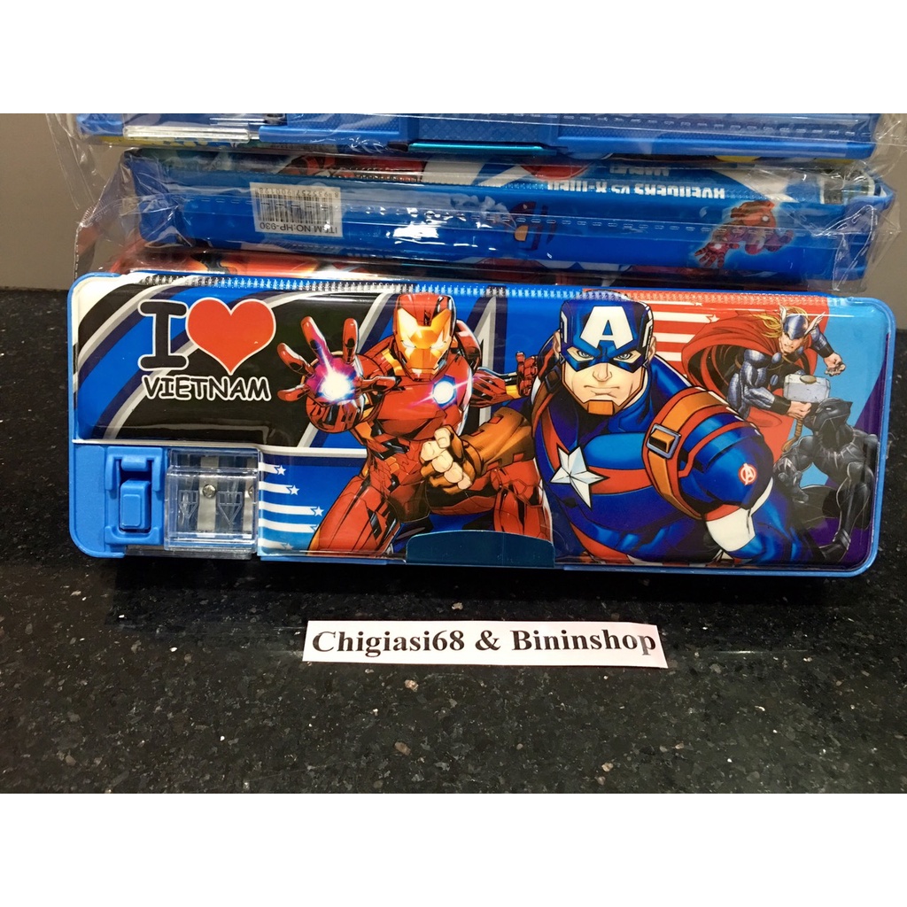 HỘP BÚT NHỰA 2 MẶT HOÀNG PHÚ CHO BÉ TRAI- BÉ GÁI- TOYS89