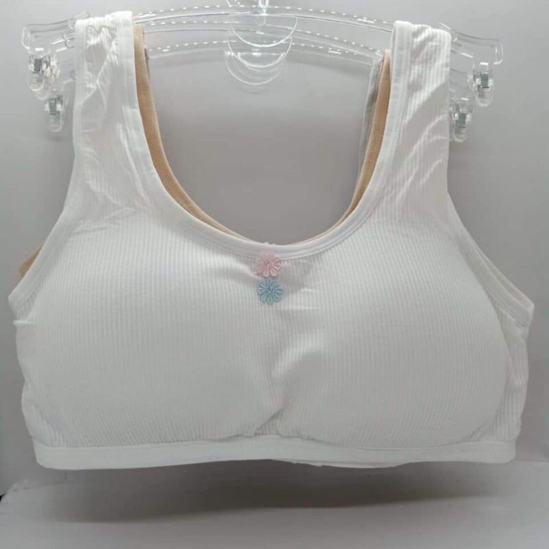 Áo lá học sinh 2 dây- áo bra cotton tăm khuy cài sau có đệm ngực nhiều màu 6020