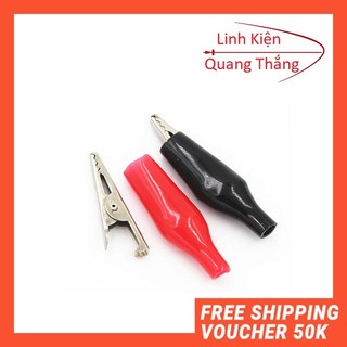 Kẹp Cá Sấu 45mm - 1 cặp Đỏ Đen
