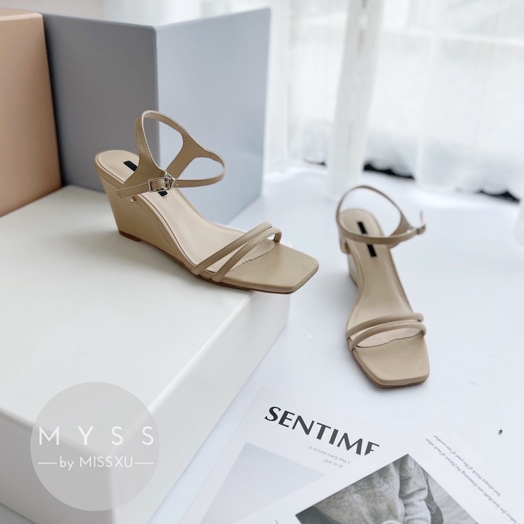 Giày sandal nữ 2 dây đế xuồng 7cm thời trang MYSS - SD110