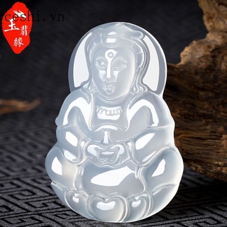 Opening Guanyin Buddha jade pendant men and women couple chain necklace chalcedony onyx pendant