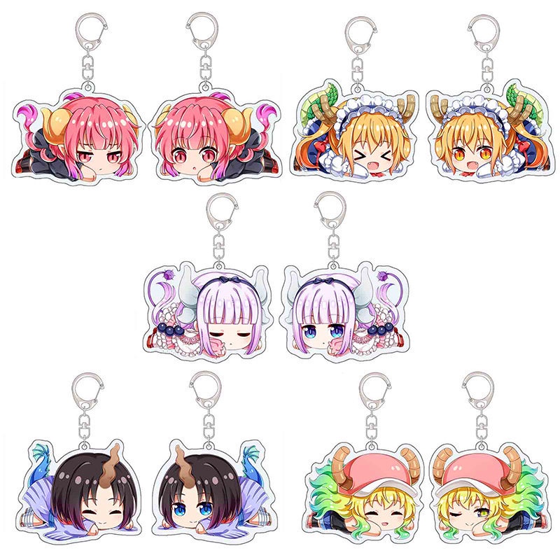 1 móc khóa nhựa acrylic hình nhân vật anime Kobayashi San Chi No Maid Dragon Maid Kanna Kamui