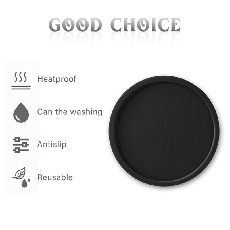 Bộ 4 Đế Lót Ly Hình Tròn Bằng Silicon Dày Dặn Chống Trượt Cách Nhiệt Tiện Dụng Sự Bảo Vệ