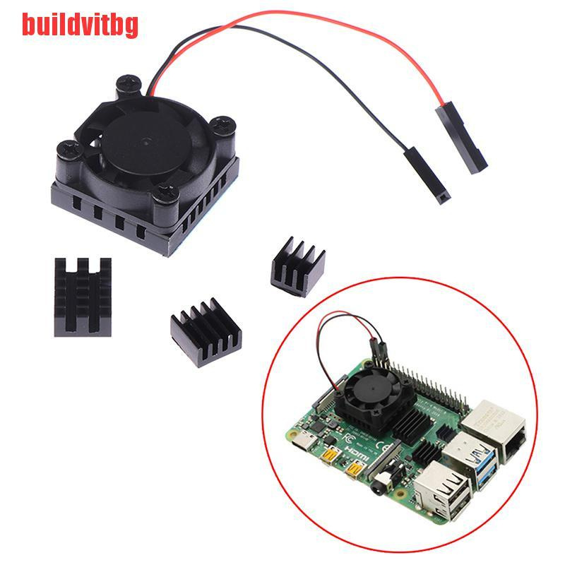 {buildvitbg}New Square Cooling Fan with Heatsink Kit For Raspberry Pi 4B GVQ