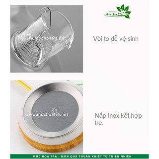 BÌNH THỦY TINH 1000-1400ml - NẮP GỖ