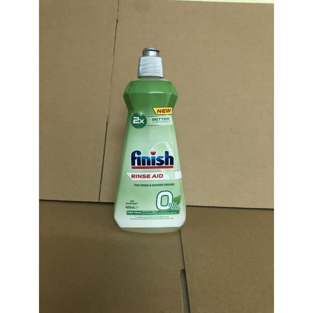 Combo Gel rửa bát Finish Eco 0% và nước làm bóng Finish Eco 0% chất tẩy sinh học an toàn cho máy rửa chén bát