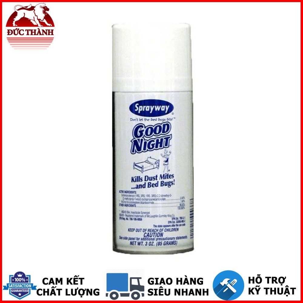 CHAI XỊT CHỐNG VÀ DIỆT CÔN TRÙNG SPRAYWAY GOODNIGHT TỪ MỸ CHAI NHỎ 85G